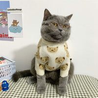 Thumbnail for Pup Print Cotton Dog Sweater-3
