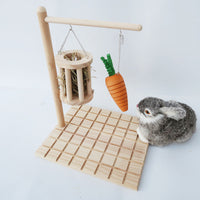 Thumbnail for Wooden Hanging Chew Toy & Hay Frame (PREORDER)-3