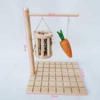 Thumbnail for Wooden Hanging Chew Toy & Hay Frame (PREORDER)-1