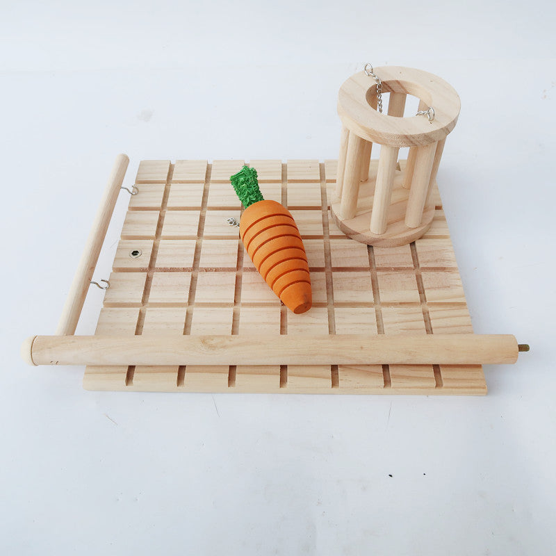 Wooden Hanging Chew Toy & Hay Frame (PREORDER)-2