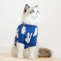 Thumbnail for Rabbit Print Dog Sweater - Blue-4