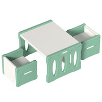 Thumbnail for Keezi 3PCS Kids Table and Chairs Set HDPE