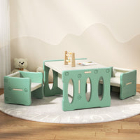 Thumbnail for Keezi 3PCS Kids Table and Chairs Set HDPE