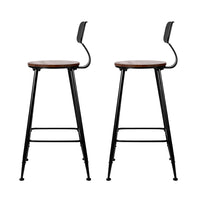 Thumbnail for Artiss 2x Bar Stools Vintage Metal Chairs