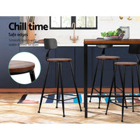 Thumbnail for Artiss 2x Bar Stools Vintage Metal Chairs