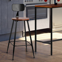 Thumbnail for Artiss 2x Bar Stools Vintage Metal Chairs