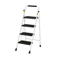 Thumbnail for Giantz 4 Step Ladder Multi-Purpose Folding Steel Light Weight Platform