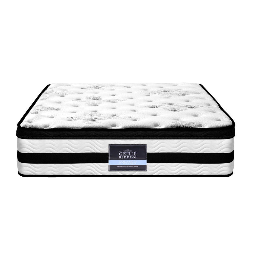 Giselle Bedding 34cm Mattress Euro Top Pocket Spring King Single