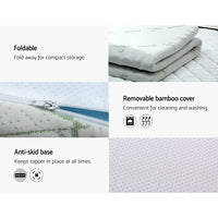 Thumbnail for Giselle Bedding Memory Foam Mattress Topper 7-Zone 5cm King