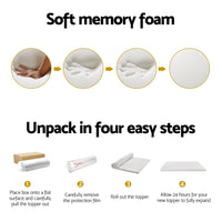 Thumbnail for Giselle Bedding Memory Foam Mattress Topper 7-Zone Airflow Pad 8cm Double White