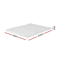 Thumbnail for Giselle Bedding Memory Foam Mattress Topper 7-Zone Airflow Pad 8cm Queen White