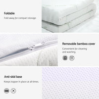 Thumbnail for Giselle Bedding Memory Foam Mattress Topper Cool Gel Bed Mat Bamboo 10cm Double