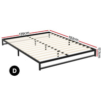 Thumbnail for Artiss Bed Frame Double Size Metal BERU