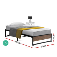 Thumbnail for Artiss Bed Frame Metal Frame Bed Base OSLO - Single