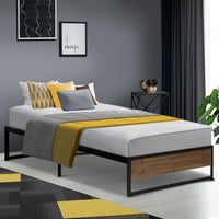 Thumbnail for Artiss Bed Frame Metal Frame Bed Base OSLO - Single