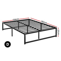 Thumbnail for Artiss Bed Frame Double Size Metal Frame TINO