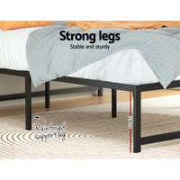 Thumbnail for Artiss Bed Frame Double Size Metal Frame TINO