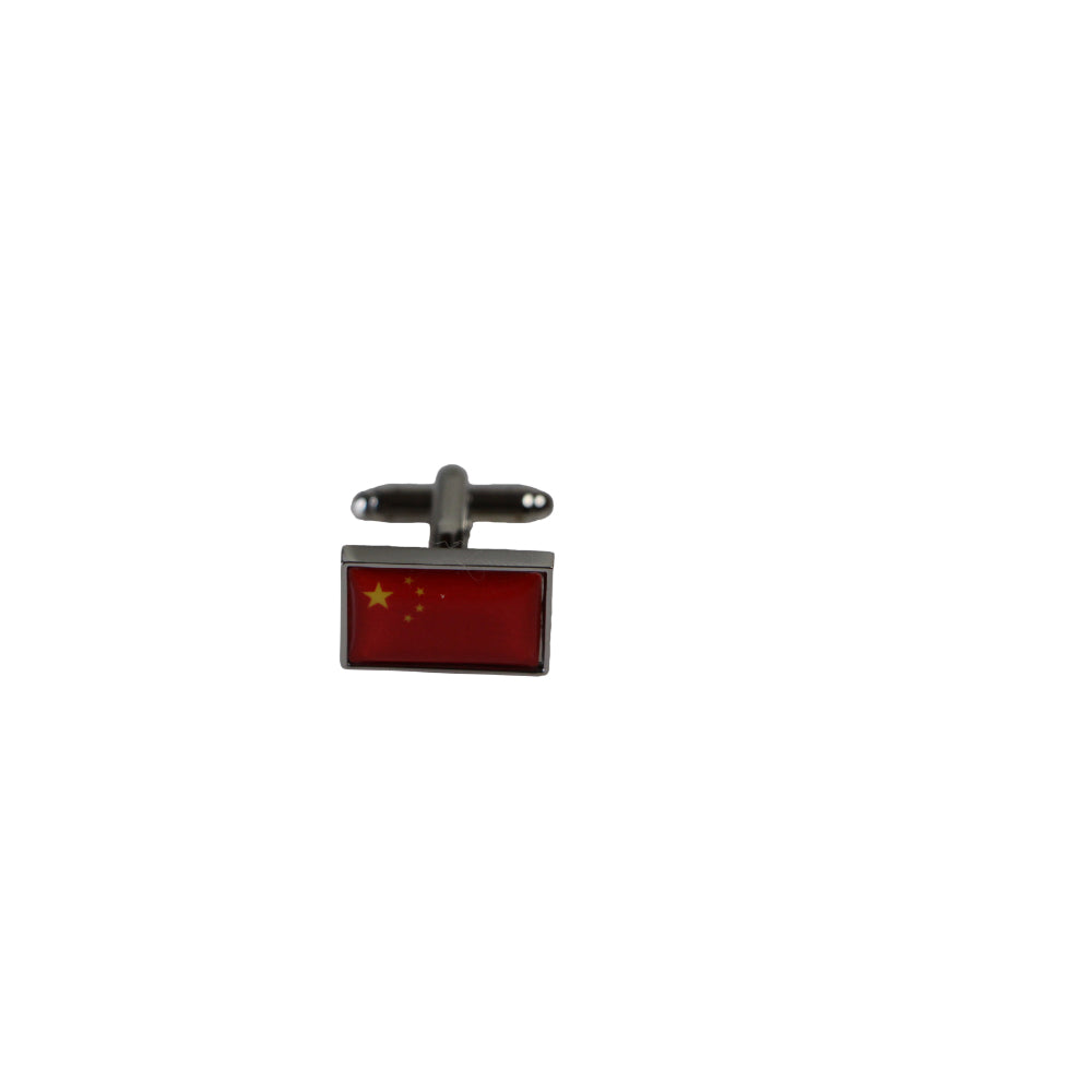 Mens Chinese China Flag Cufflinks-1