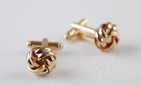 Thumbnail for Mens Gold Knotted Cufflinks-0