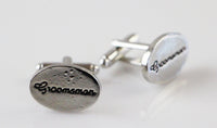 Thumbnail for Mens Silver Groomsman Cufflinks-0