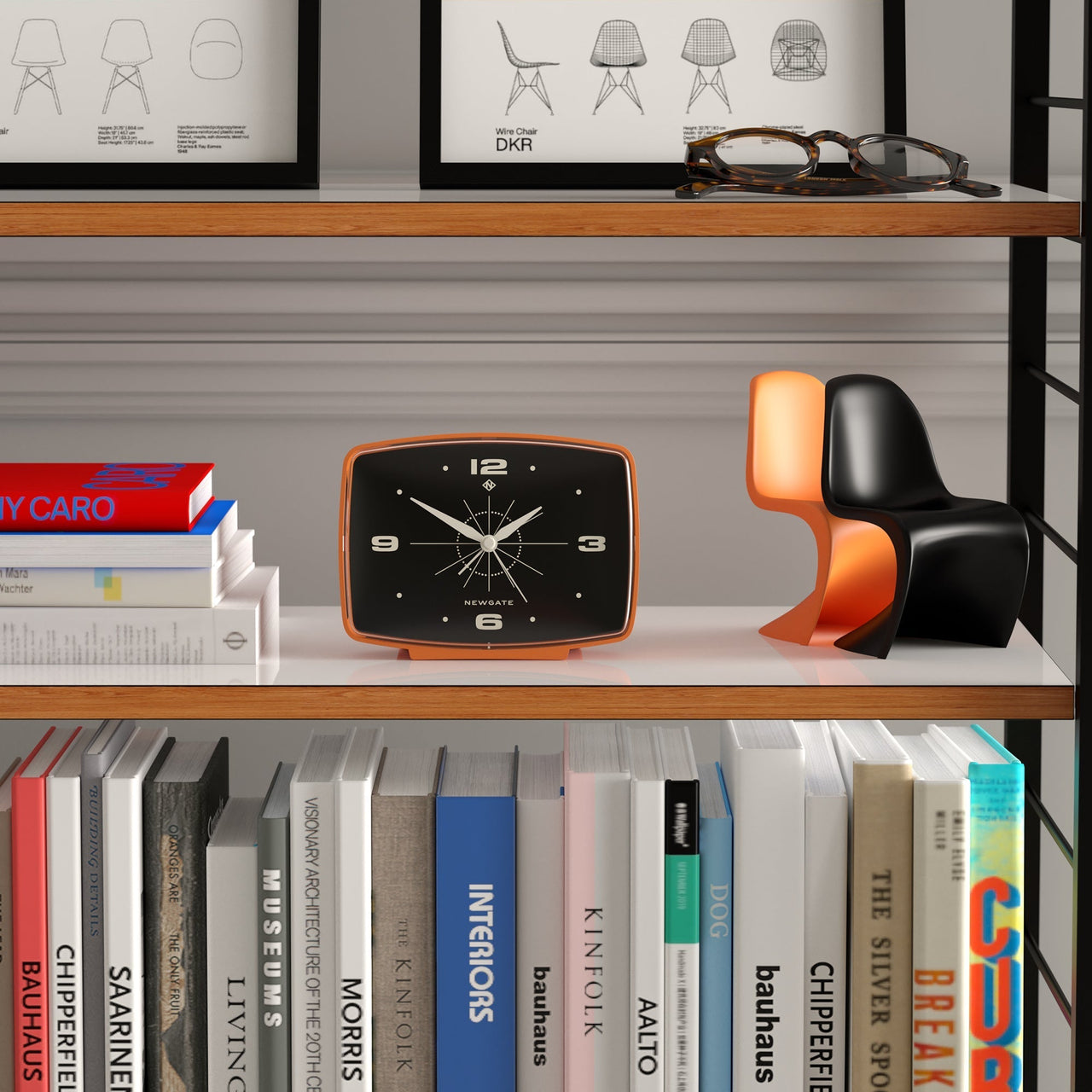 Newgate Brooklyn Alarm Clock - Orange-2