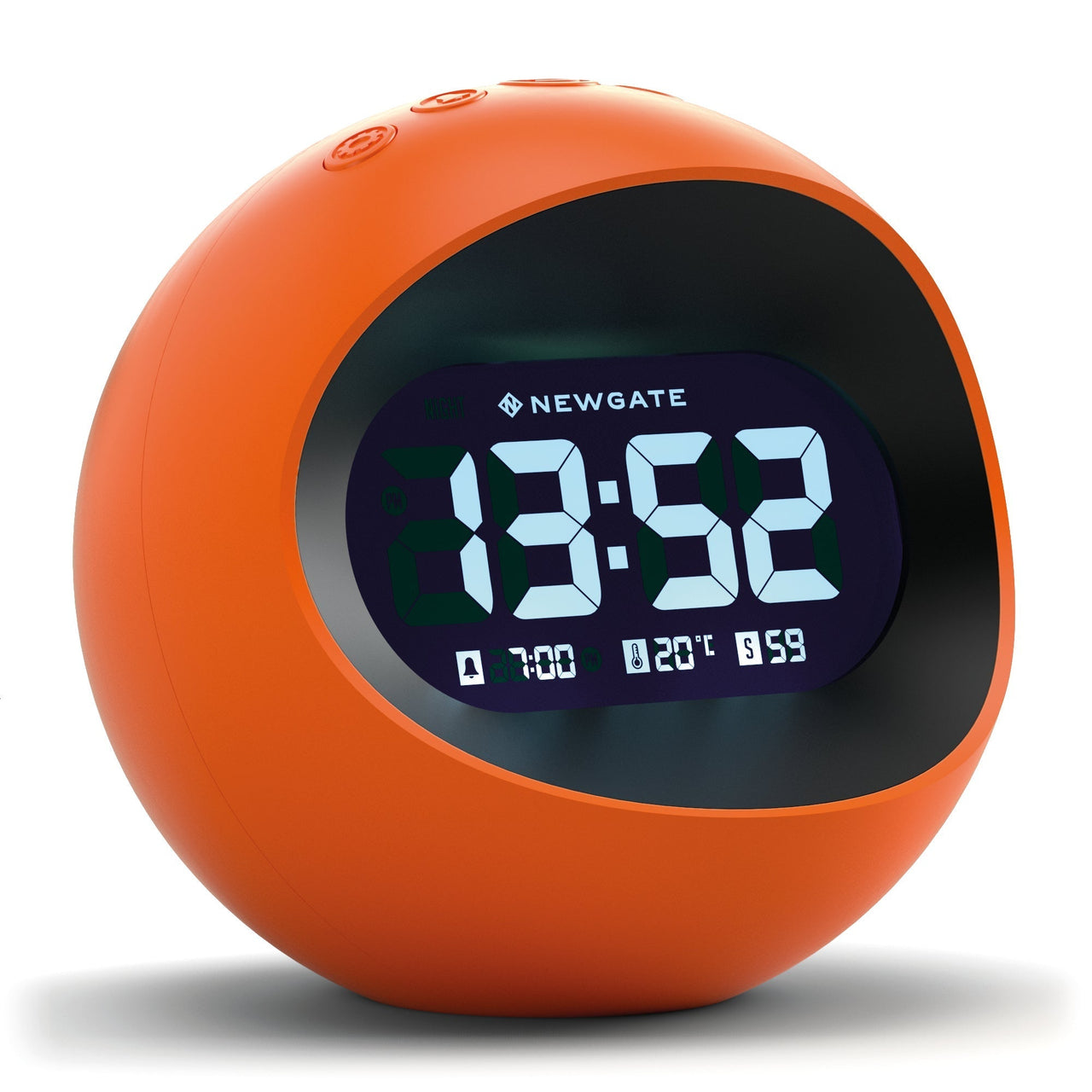 Newgate Centre Of The Earth Lcd Alarm Clock Pumpkin Orange-1