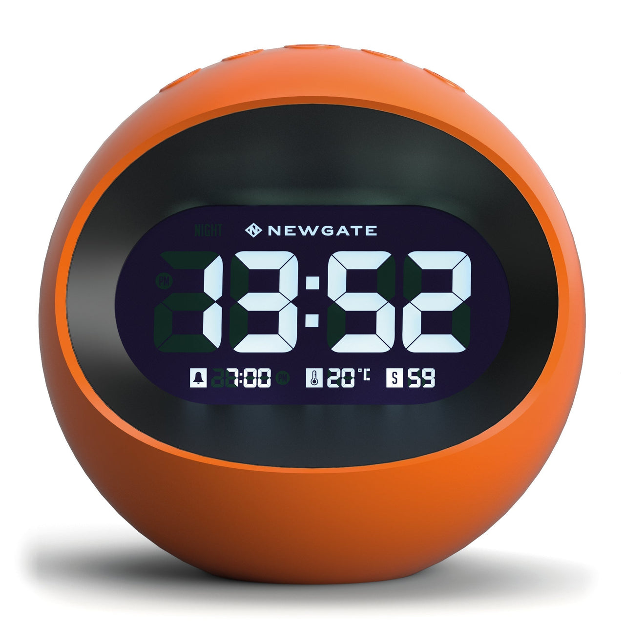 Newgate Centre Of The Earth Lcd Alarm Clock Pumpkin Orange-0