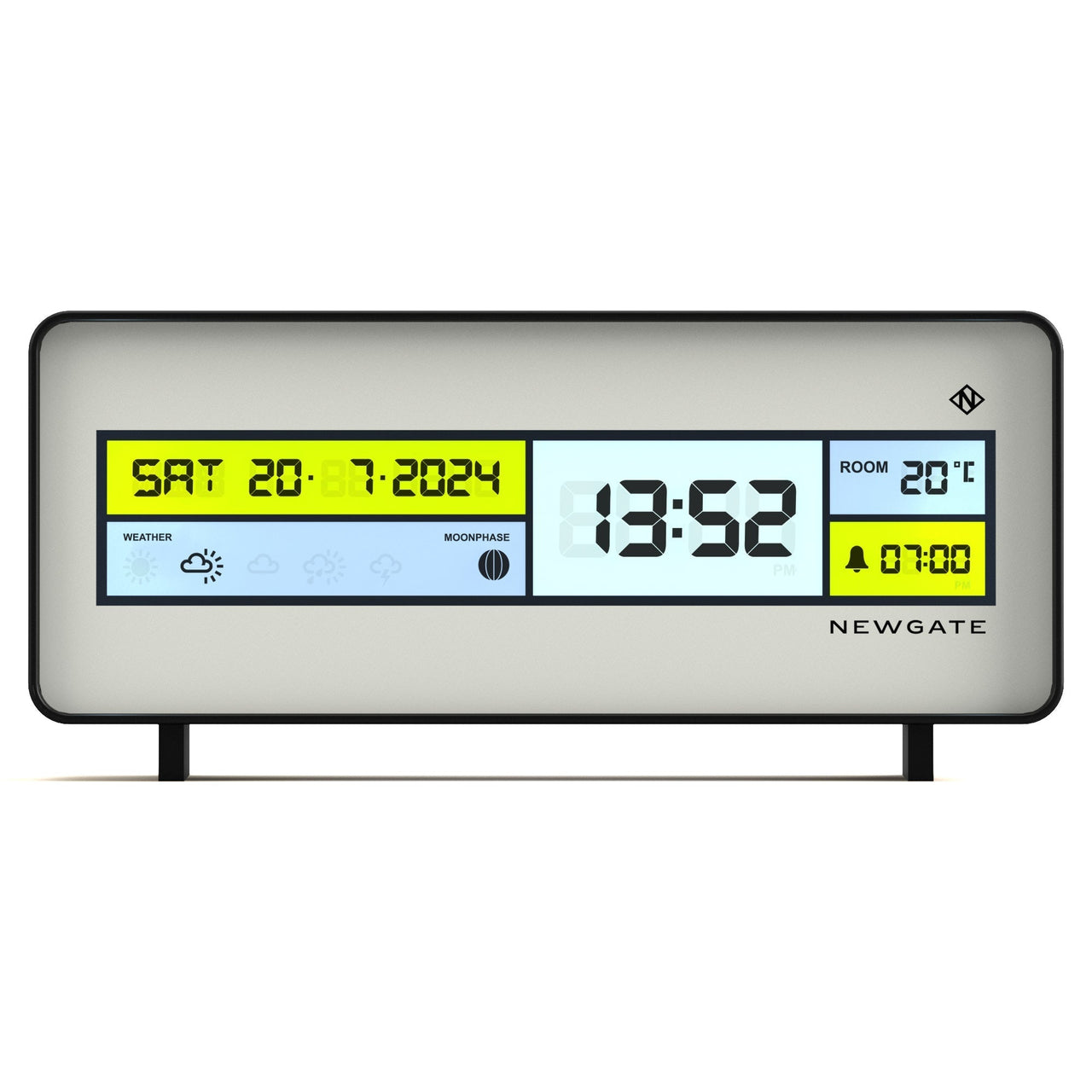 Newgate Futurama Lcd Alarm Clock Black Case White Lens-0