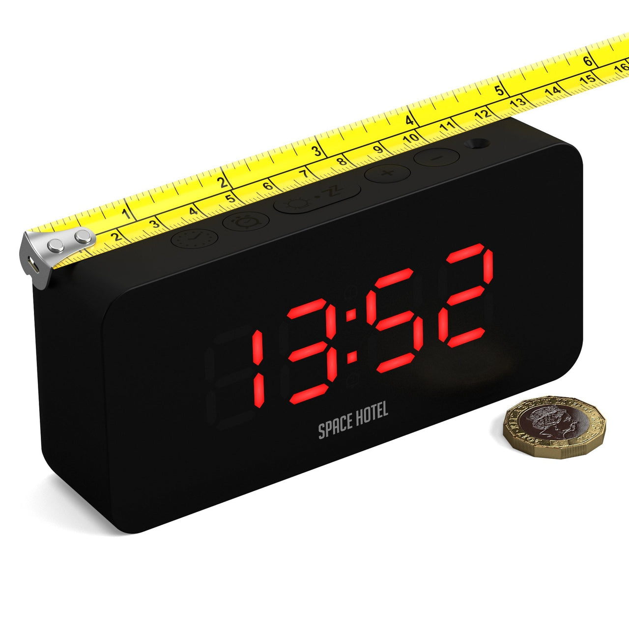 Newgate Space Hotel Hypertron Alarm Clock Black Case - Black Lens - Red Led-2