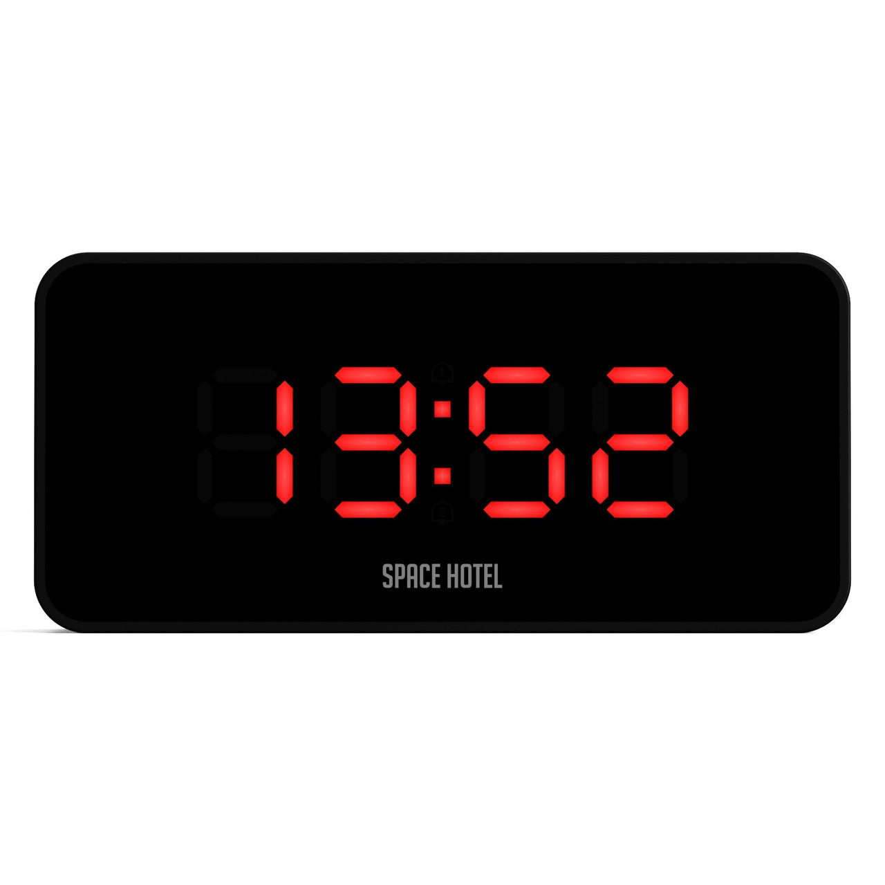 Newgate Space Hotel Hypertron Alarm Clock Black Case - Black Lens - Red Led-0