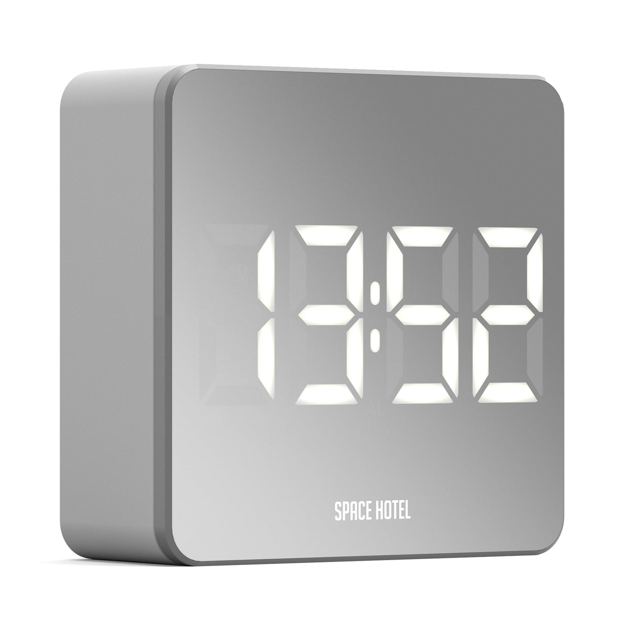 Newgate Space Hotel Orbatron Alarm Clock White Case - Silver Lens - White Led-1