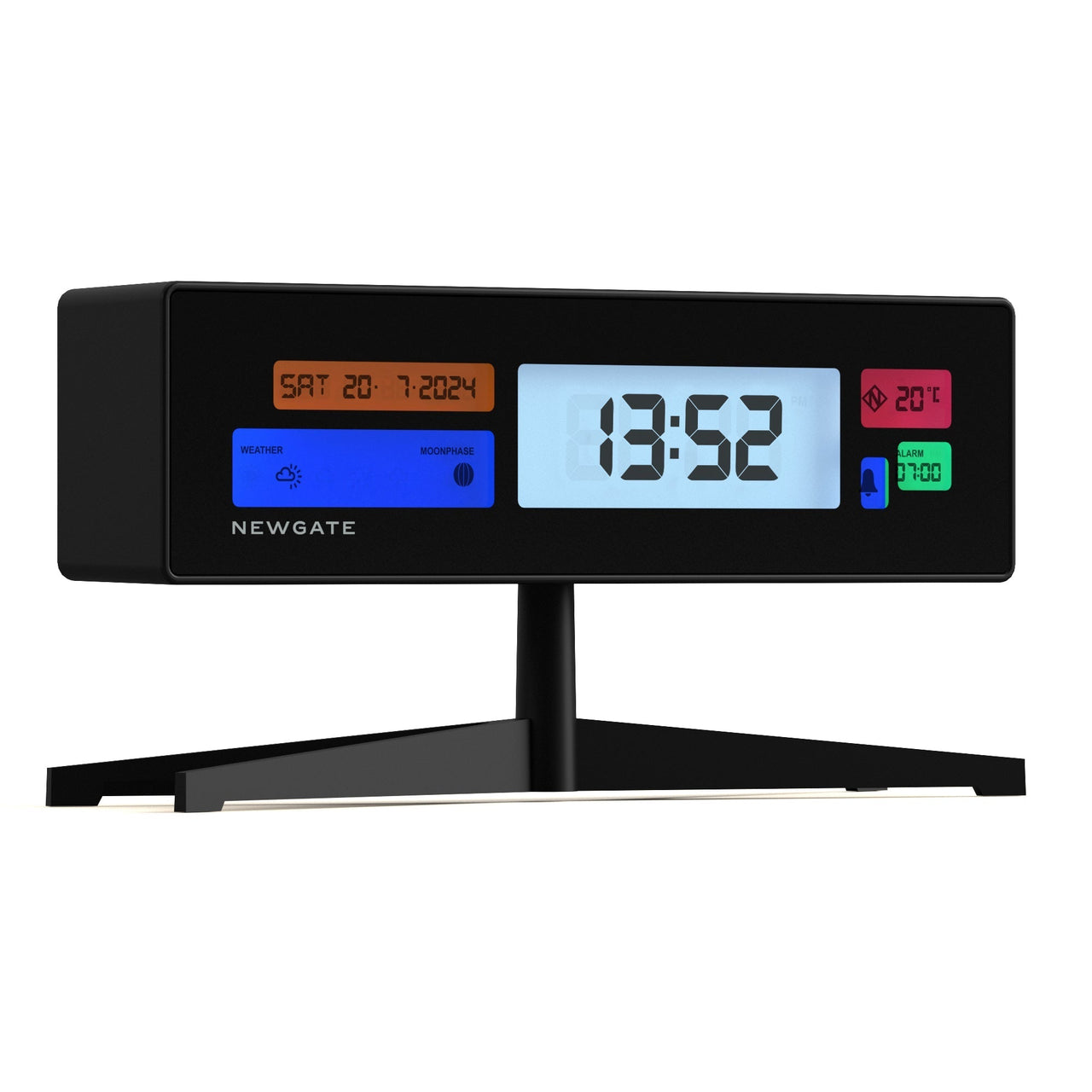 Newgate Supergenius Lcd Alarm Clock Matte Black-1