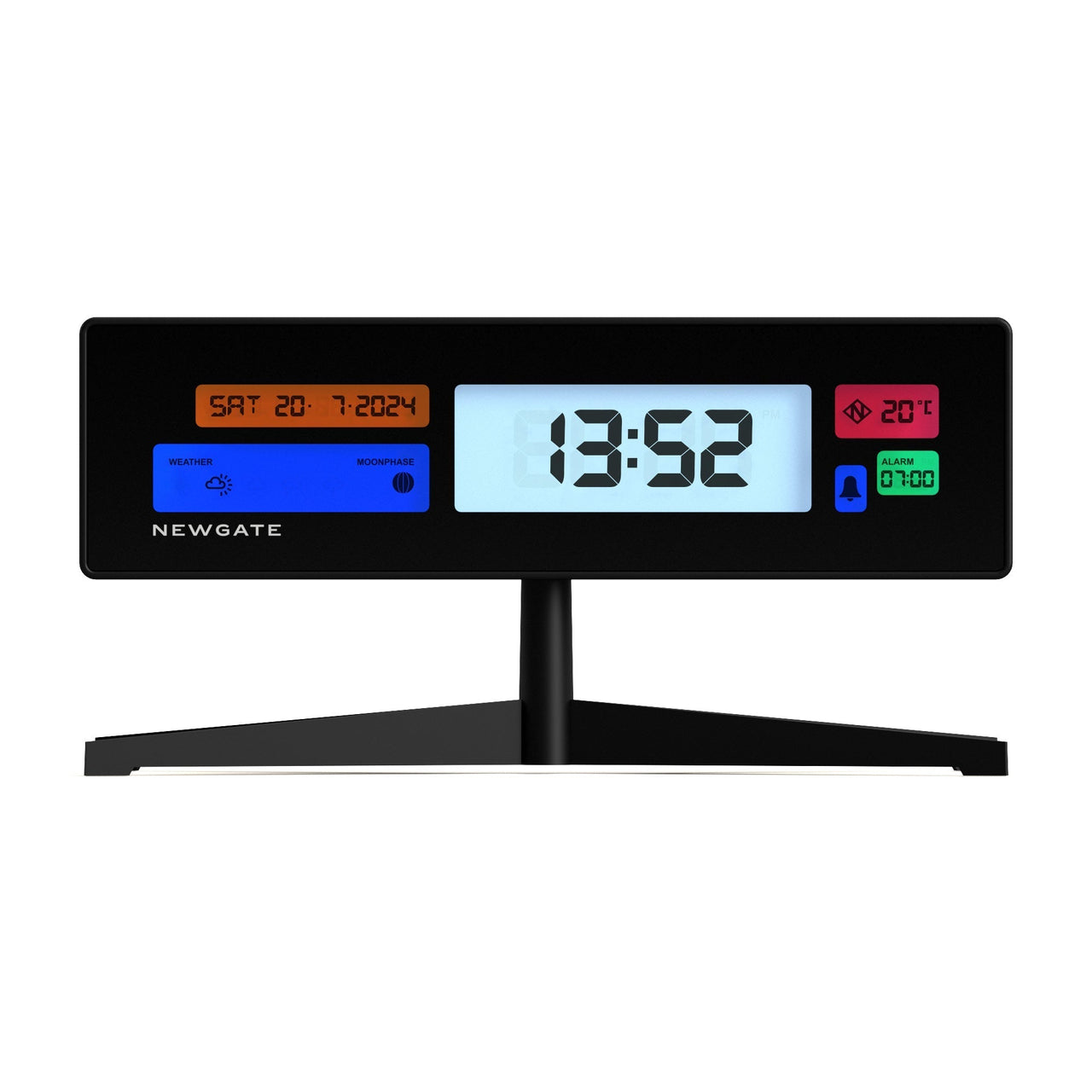 Newgate Supergenius Lcd Alarm Clock Matte Black-0