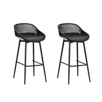 Thumbnail for Gardeon 2PC Outdoor Bar Stools Plastic Metal Dining Chair Patio Furniture Garden