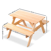 Thumbnail for Keezi Kids Outdoor Table and Chairs Picnic Bench Set Children Wooden