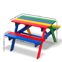 Thumbnail for Keezi Kids Wooden Picnic Table Set with Umbrella