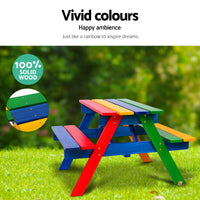 Thumbnail for Keezi Kids Wooden Picnic Table Set with Umbrella