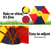 Thumbnail for Keezi Kids Wooden Picnic Table Set with Umbrella