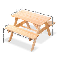 Thumbnail for Keezi Kids Wooden Picnic Table Set with Umbrella