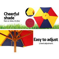 Thumbnail for Keezi Kids Wooden Picnic Table Set with Umbrella