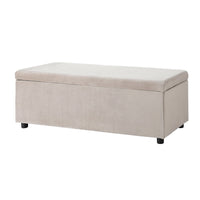 Thumbnail for Artiss Storage Ottoman Blanket Box Table 97cm Velvet Taupe