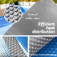 Thumbnail for Aquabuddy Pool Cover 500 Micron 10x4m Swimming Pool Solar Blanket Blue Silver