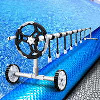 Thumbnail for Aquabuddy Pool Cover 500 Micron 10x4m Silver Swimming Pool Solar Blanket 5.5m Roller