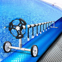 Thumbnail for Aquabuddy Pool Cover 500 Micron 10x4m Silver Swimming Pool Solar Blanket 5.5m Blue Roller