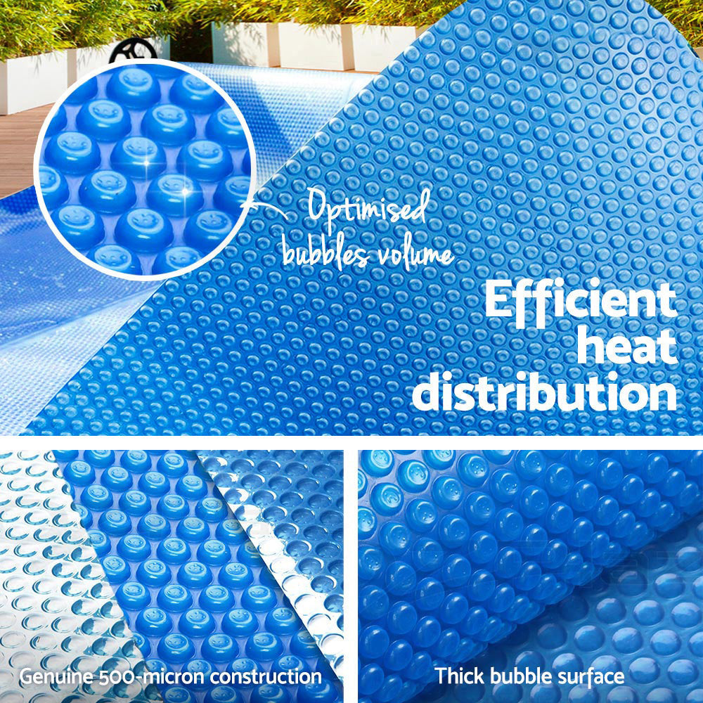 Aquabuddy Pool Cover 500 Micron 11x4.8m Swimming Pool Solar Blanket Blue