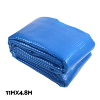 Thumbnail for Aquabuddy Pool Cover 500 Micron 11x4.8m Blue Swimming Pool Solar Blanket 5.5m Roller