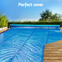 Thumbnail for Aquabuddy Pool Cover 11x6.2m 400 Micron Silver Swimming Pool Solar Blanket 6.55m Roller