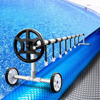 Thumbnail for Aquabuddy Pool Cover 500 Micron 6.5x3m Silver Swimming Pool Solar Blanket 4m Roller