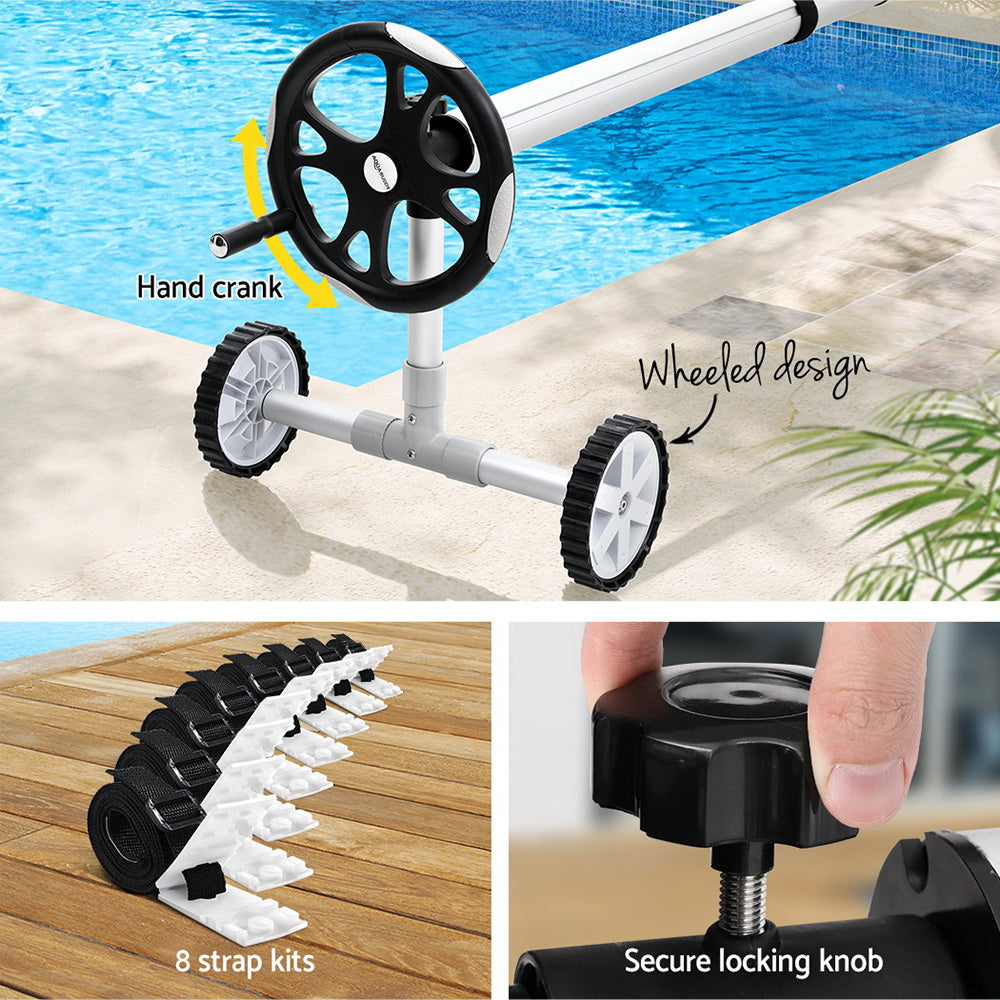 Aquabuddy Pool Cover Roller 6.55m Adjustable Swimming Pool Solar Blanket Reel