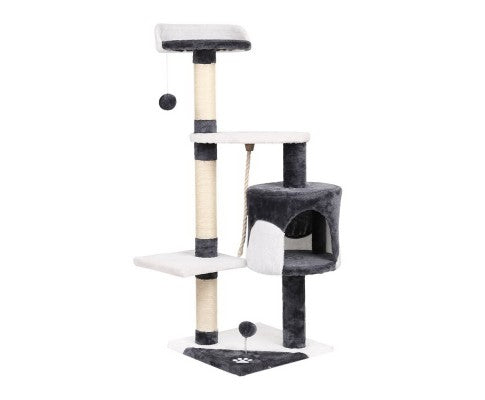 Pet Cat Scratcher Pole - White and Grey-0